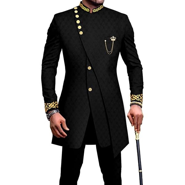 africa-pride Suits for Men Dashiki Embroidery Jackets and Pants 2