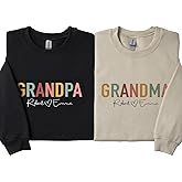 7th Hill Personalized Grandma & Grandpa Sweatshirts & Shirts, Mom Shirts for Women, Custom Mom Gifts, Grandma Gift with Grandkids Name, Grandpa Gifts, Birthday Gifts for Nana, Gigi, Granny