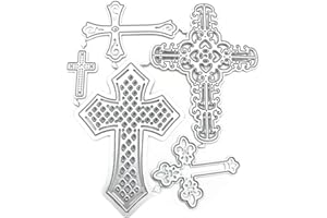 YKW Easter Cross Metal Cutting Dies Set for DIY Card Making, Scrapbooking, and Religious Craft Projects, Crucifixion Embossing Etching and Stamping Tools for Holiday and Religious Decorations