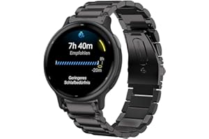 Compatible for Garmin Forerunner 165 Band, Lamshaw 20mm Quick Release Stainless Steel Metal Replacement Straps Compatible with Garmin vivoactive 5/Approach S12/Approach S40/Approach S42/D2 Air/D2 Air X10/Forerunner 165, 245, 55, 645/Venu/Venu 2 Plus/Venu Sq/Venu Sq 2/Vivoactive 3/Vivomove 3/Vivomove luxe/Vivomove Sport/Vivomove Style/Vivomove Trend