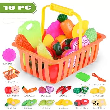 toy fruits and vegetables basket