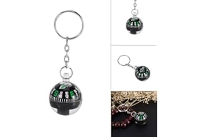 28mm Ball Keychain Compass, Liquid Filled Floating Dial Compass, Bearing with Quick Direction Response, Ideal for Hiking, Cam