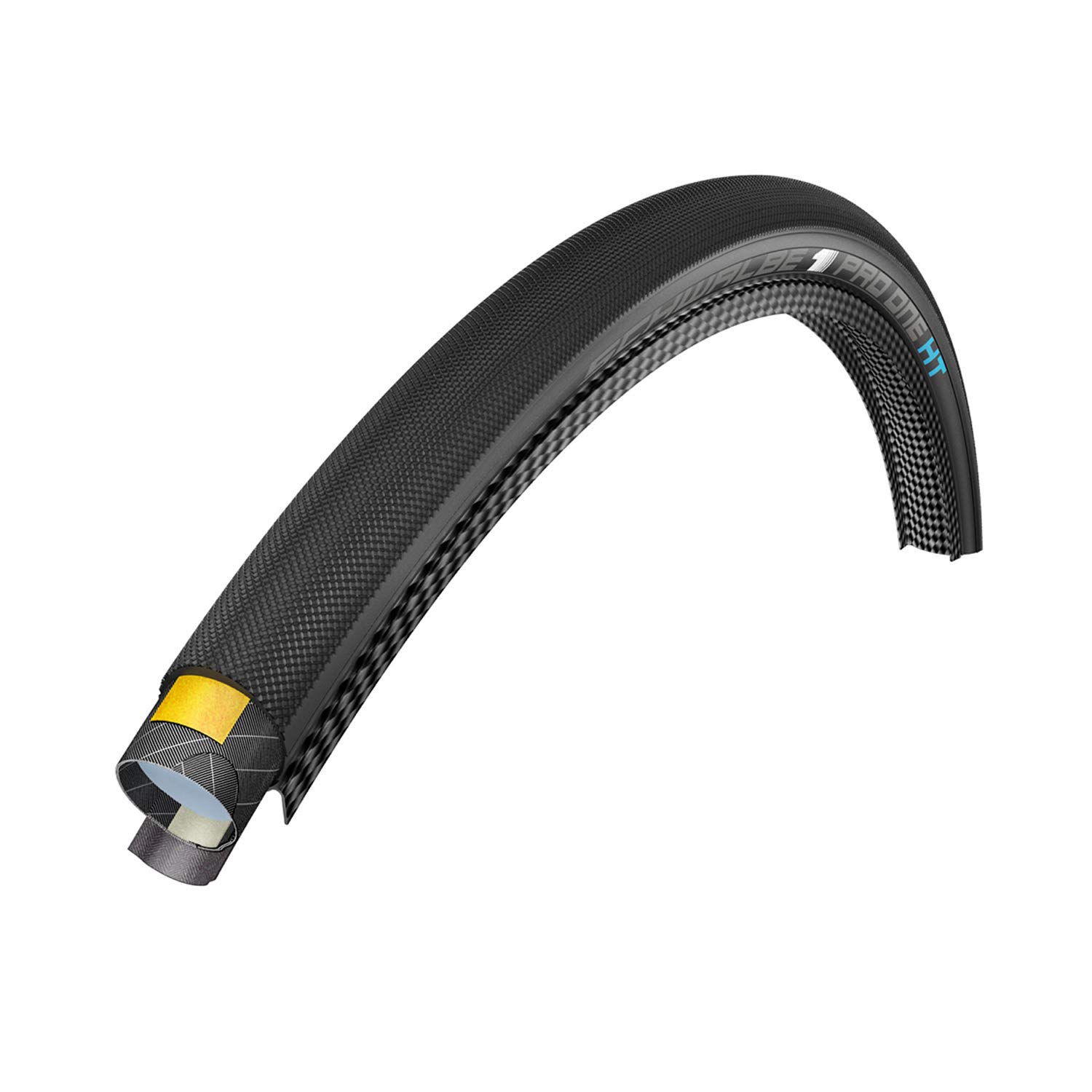 Cicli Bonin Unisex Adult Schwalbe Pro One Ht Hs462 Evolution Line Folding Tubular Tyres - Black, One Size