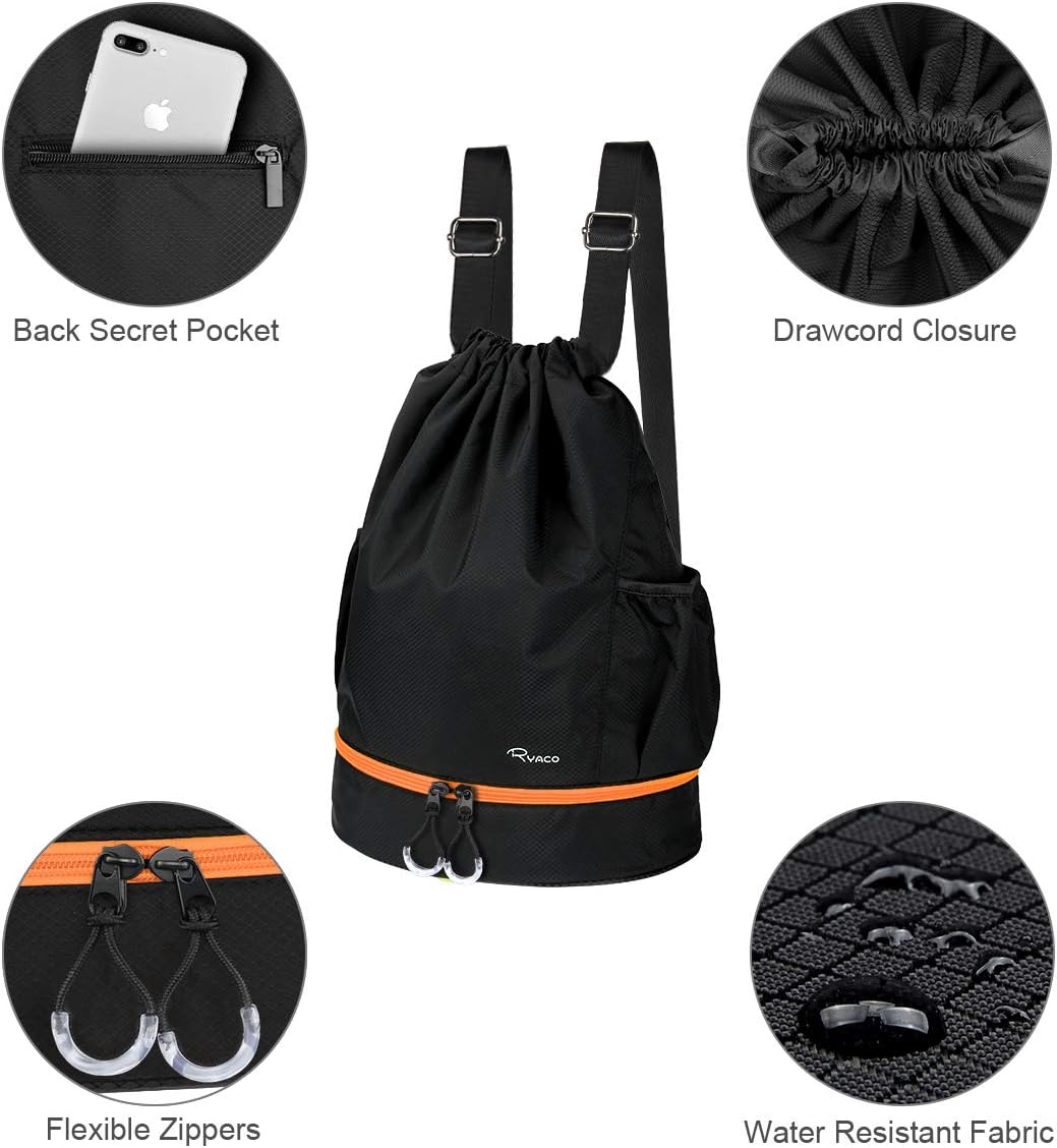 RYACO Drawstring Backpack Sports Gym Bag - Image 3