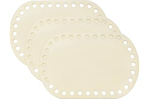 PATIKIL 3Pcs Crochet Basket Base, 6 x 4 Inch Oval Basket Bottoms Shaper Blank Wooden Base Bag Making Supplies Weaving Knittin