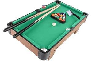 DYNWAVE Kids Pool Table Set Game Toy Gift Interactive Toys Mini Billiards Table Set Desktop Snooker Table for Office Home Gir
