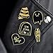 Romanticworks Enamel Lapel Pin Set Badge Pins Women Girls Backpacks Jackets (P - 5 Pack)