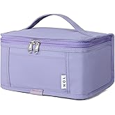 NOL Natural Organic Lifestyle Small Lunch Bag Mini Lunch Box Insulated Lunch Bag for Men/Women Leakproof Cooler Tote Bag Lightweight Nylon Waterproof Lunch Box For Work, Light purple