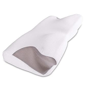 Orthopädisches Visco-Nackenstützkissen inkl. Bezug 60 x 30 cm | Visco-Schlafkissen Kopfkissen 100% Visco-Schaum | Für Seitens