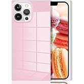 Omorro Compatible with iPhone 16 Pro Max Rectangle Neon Rectangle Phone Case for Women, Neon Bright Fluorescence Luxury Designer Flexible Soft Slim Rubber Bumper Edge Protective Girly Phone Cover