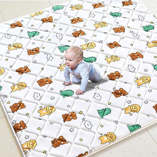 Premium Foam Baby Play Mat 79" x 59", Large & Thick Baby Mat for Floor, NonSlip Cushioned Baby