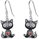 KoyeKei Sterling Silver Halloween Dangle Drop Earrings - Cute Halloween Jewelry Gifts for Daughter