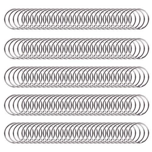 Livder 150 Pieces Split Key Rings Bulk for Keychain Key and Art Crafts, 1 inch