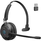 Acpanore Wireless Headset with Mic for PC, Bluetooth &amp; USB Dongle for Work | Built for business communication with AI voice enhancement, wireless freedom, and dependable performance for daily calls.
