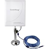 Card King KW-3016N Long Range Indoor Outdoor USB Wifi Wireless Adapter with 20dBi High Gain Antenna Extension Cable 300Mbps