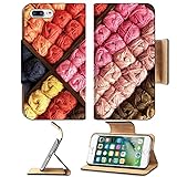 Luxlady Premium Apple iPhone 7 Plus Flip Pu Leather Wallet Case iPhone7 PLUS IMAGE ID: 33842888 Colorful display of yarn