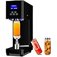 KJLYLPP Commercial Benchtop Can Seamer, Electric Cup Sealer With Smart Counter Semi-Automatic Tin Glass Bottle Sealing Machine for 55 mm/2.2 inch Diameter Pop (Black)