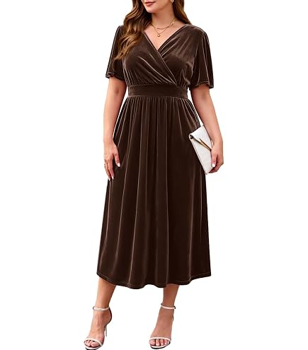 plus size brown velvet dress Womens Long Sleeve Cocktail Party Winter Black XL 10 Classic Quotes about Web Collection: Weekend Sale line cut for a Adult size:8 US