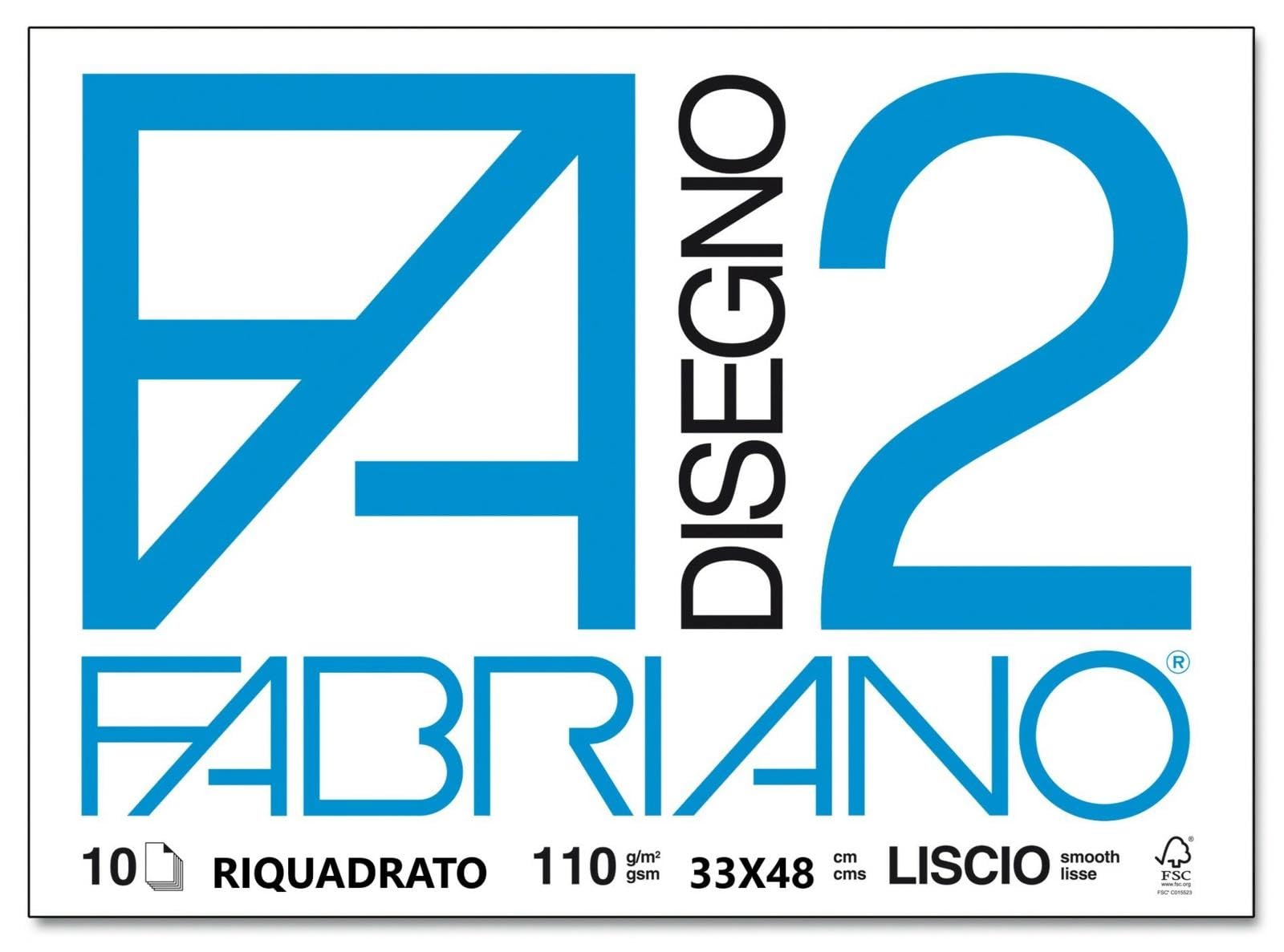 Fabriano F2 06201534, Drawing Book, Format 33 x 48 cm, 10 pieces