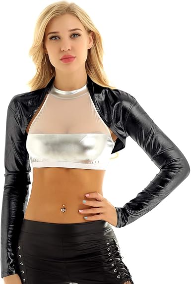 holographic crop top amazon