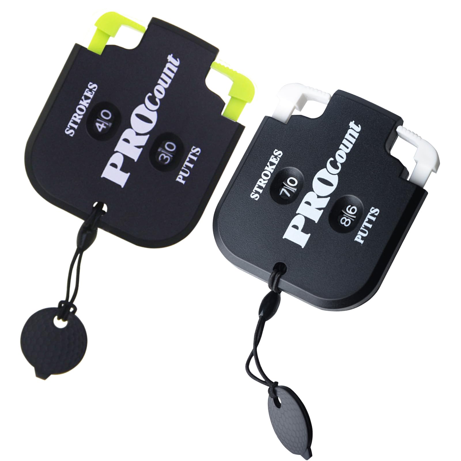 Thatyro 2 Pack Mini Golf Score Shot Stroke Counter Clicker with Dial Resetting Tool Dual Dial Golf Score Counters Portable Digital Golf Scorekeeper Clickers (C)