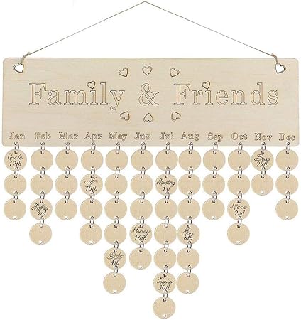 Plaques Cuisine Maison Cheerfulus Calendrier Anniversaire Famille Rappel Planificateur Tableau Decoration Murale Decor