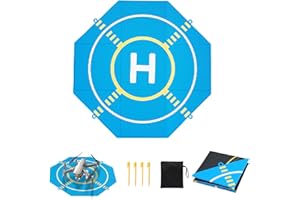JAMING Drone Landing Pad Portable Foldable with Night Vision,20in Double-Sided Waterproof Helipad for DJI Mavic 3/Mini 4K/Air 3S/Neo/Flip/Avata 2 RC Drones Helicopter, Drone Landing Pad Accessories