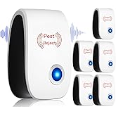 6 Pack Ultrasonic Pest Reject Indoor Mouse Repellent Pest Repellent Ultrasonic Plug in for Spiders, Mices, Mosquitoes, Roaches, Mouse, Rodent, Bugs, Ants, Flies