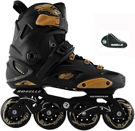 Amazon Co Jp インラインスケート 大人用 インラインスケート 子供用 ローラースケートこども用 大人用ローラーブレード Color Gold Size Eu 35 Us 4 Uk 3 Jp22 5 ホーム キッチン