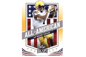 2021 Leaf Draft Gold #41 Ja'Marr Chase LSU Tigers All-American (Cincinnati Bengals) (RC - Rookie Card) NFL Football Card NM-MT