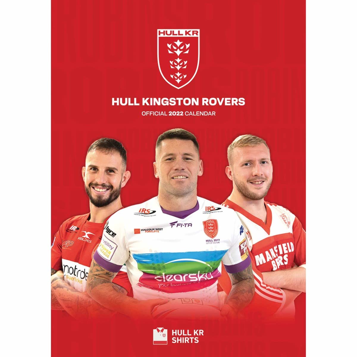 Hull Kingston Rovers Official 2022 A3 Rugby League Football Calendar Published by Global Merchandising