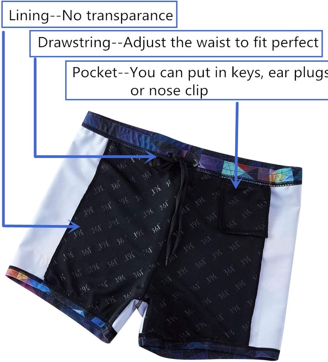 361º Jammers Swimsuit for Men & Boys,Competition Lap Swim Suit, Square Leg Endurance Training: Clothing