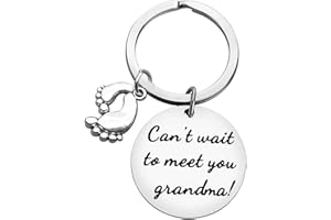 DABIHU Parents Grandparents to Be Gift Announce Pregnancy Baby Announcement Keychain