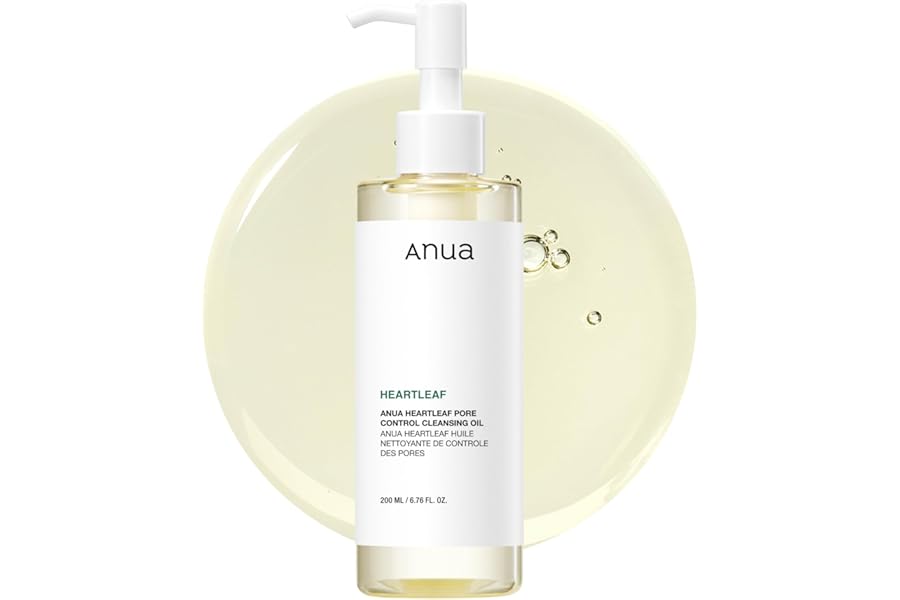 Anua Heartleaf Pore Control Cleansing Oil, Oil Cleanser for Face, Makeup Blackhead Remover, Korean Skin Care 6.76 fl oz(200ml) (original)