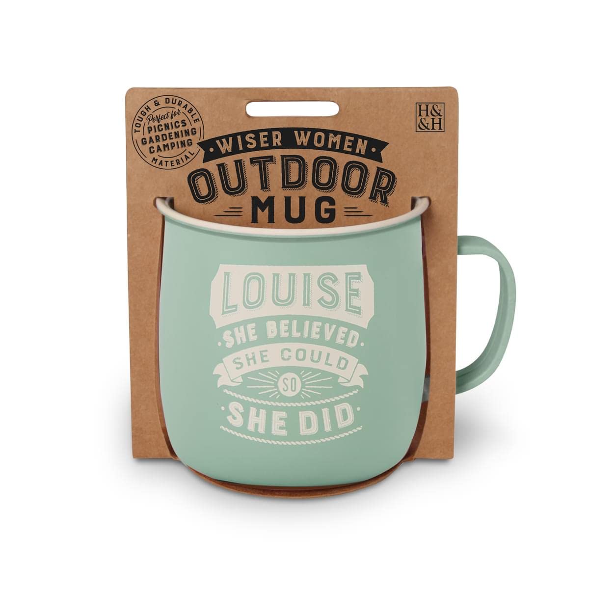 History & Heraldry Personalised Outdoor Mug (Louise)