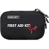 TIANBO FIRST Mini First Aid Kit, 107 Pieces Hard Shell Small Medical Pouch, Lightweight Emergency Survival Bag for Hiking Cam