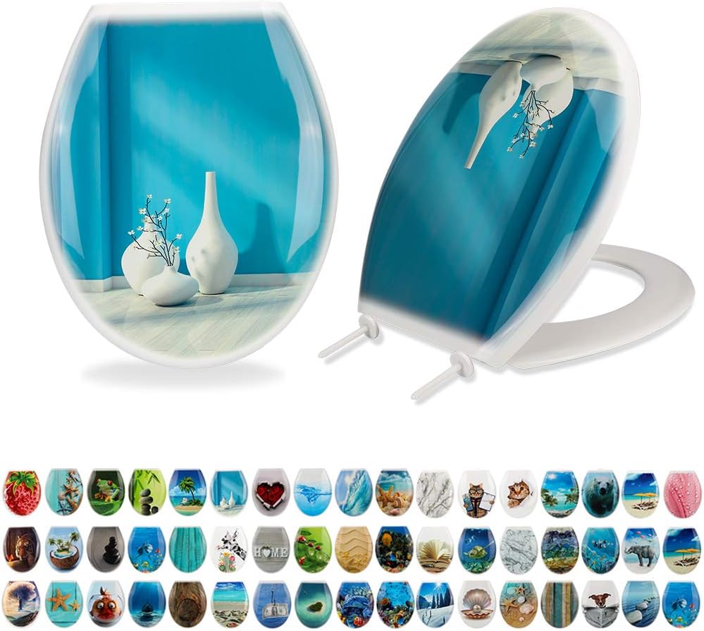 Ohok High Quality Toilet Seat,Colorful Printed Design Toilet Seats for