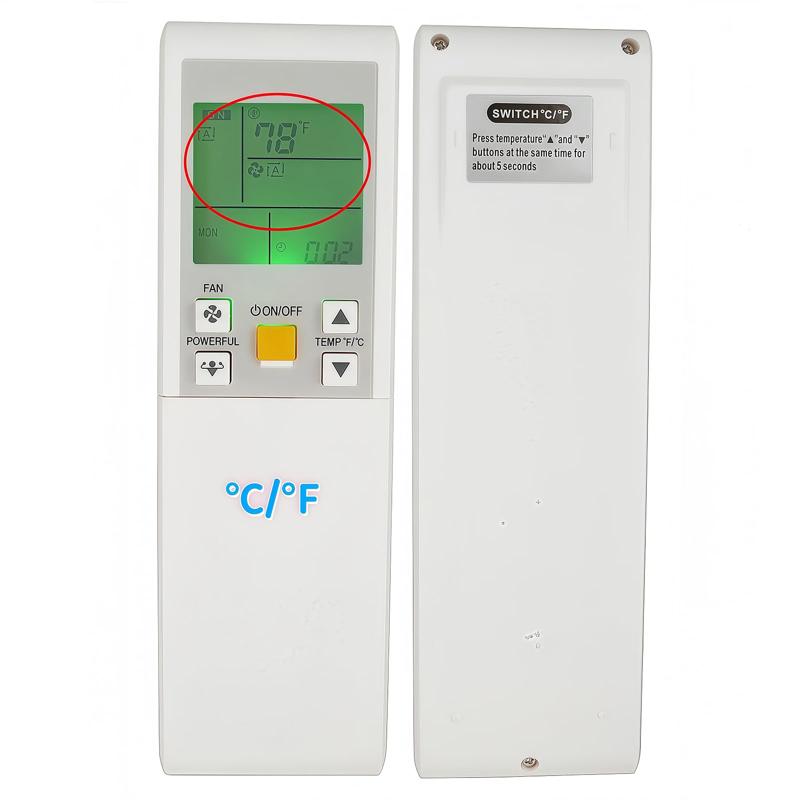 Photo 1 of Replacement Remote Control for DAIKIN AC Air Conditioner Remote Control ARC452A9 ARC452A10 ARC452A19 ARC452A20 ARC452A21 ARC452A23 ARC466A36 (Fahrenheit and Celsius)