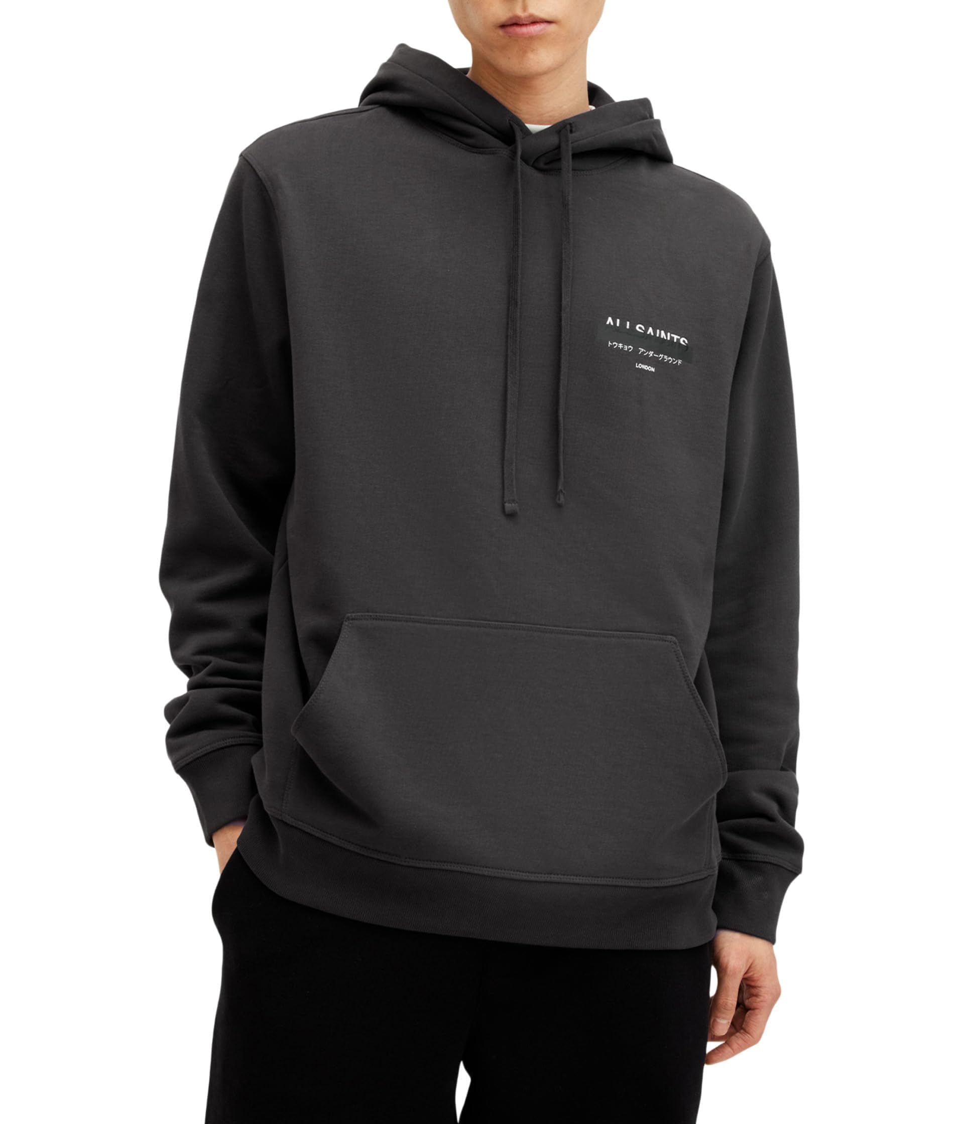 AllSaints redact oth hoody Washed Black