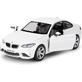 RMZ City 1:36 BMW M2 Toy Car, Diecast Pull Back Model Car, Collection Kids Toy for Aged 3 and up, Gift White