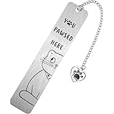 Cat Bookmark for Women, Zinc Alloy Kitten Book Marker with Heart Pendant Scarf Cat Design Fun Animal Bookmark Accessories for Reading Enthusiasts & Book Clubs