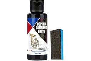 Brass Cleaner,Copper Cleaner for Pots and Pans - Tarnish Remover Restorer 50ml No Scratch with Sponge for Stainless Aluminum 