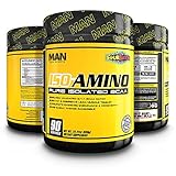MAN Sports ISO-AMINO BCAA Amino Acid Powder, Sour Batch, 90 Servings, 630 Grams