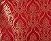 Elegant Comfort Penelopie Jacquard Look Curtain Panel Set, 54 by 84-Inch, Burgundy, Set of 2