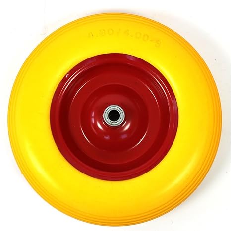 PU Schubkarrenrad + kostenloser Versand // Reifen Vollgummi 4.80/4.00-8 Ø400 Schubkarre Ersatz-Rad