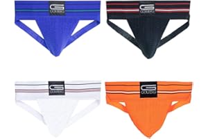 GOLBERG G Golberg Athletic Supporters – 4 Pack in Assorted Colors – Contoured Waistband