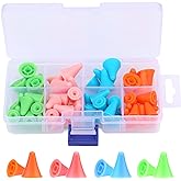 56 PCS Colorful Knitting Needles Point Protectors/Stoppers with Plastic Box, Include 40 Small & 16 Large, Knit Needle Tip Covers for Beginners Knitting Craft DIY