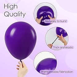 Dark Purple Balloons 12 inch, Purple Latex Balloons