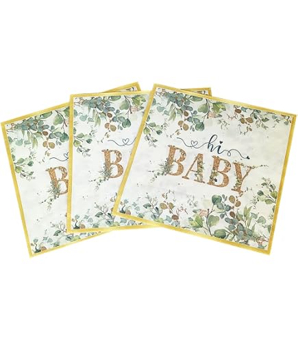 100 Servilletas De Papel Verde Eucalipto - 33x33 Cm, 2 Capas, Con Estampado De Hojas, Para Fiestas Y Eventos