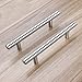 Aybloom Cabinet Handles - Pack of 30 Stainless Steel Brushed Satin Nickel Hollow Tube T Bar Drawer Pulls for Kitchen Furniture Hardware(Satin Nickel, Overall Length: 6